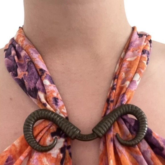 ROBERTO CAVALLI Just Cavalli Silk Floral Print Dress Size 44 (L) - Picture 3 of 14